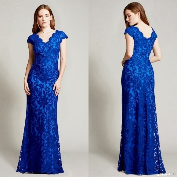 TADASHI SHOJI CREIGHTON EMBROIDERED TULLE GOWN - Picture 1 of 11